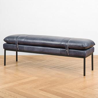 Оттоманка Derby Ottoman RM натуральная кожа Dark Blue Master